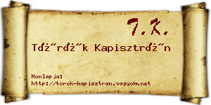 Török Kapisztrán névjegykártya